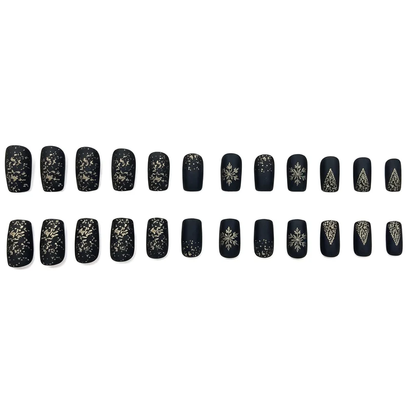 Festliche Winter-Themen Acryl-Nagelverlängerungen Karnz