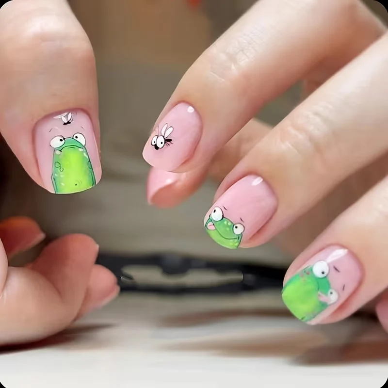 Whimsical Frog-Inspired Nail Art Enhancements Stornfield