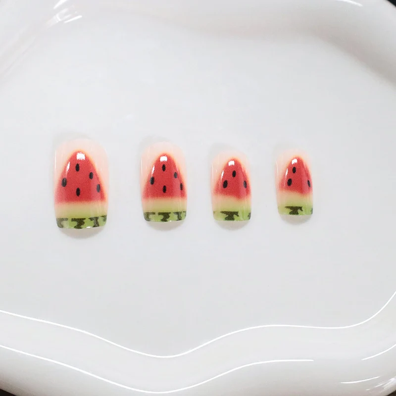 Watermelon-Inspired Nail Art Stornfield