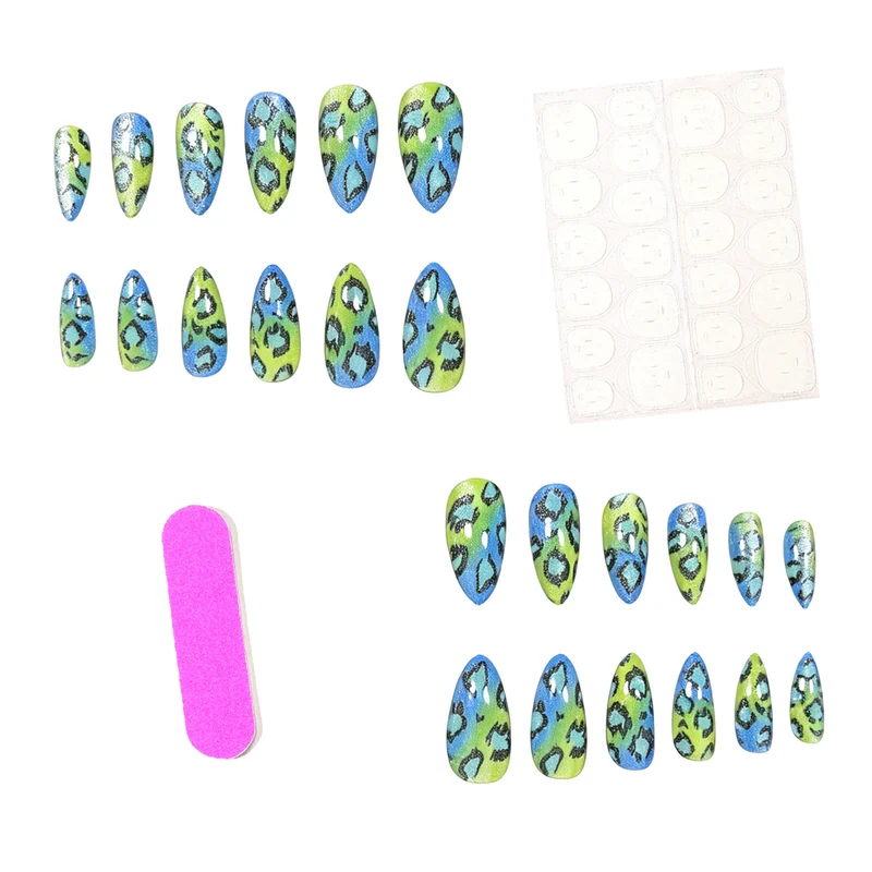 Vibrant Artistic Leopard Print Nail Enhancements Stornfield