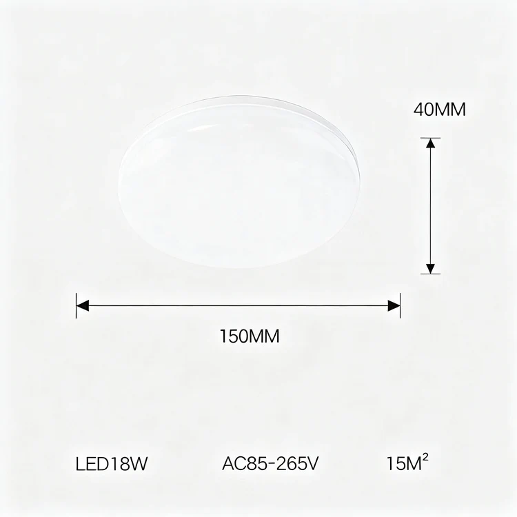 LED-Deckenleuchte rund, modern, für Nassräume