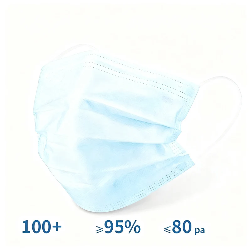 Einweg-Gesichtsmaske, 3-lagig, 50er-Pack