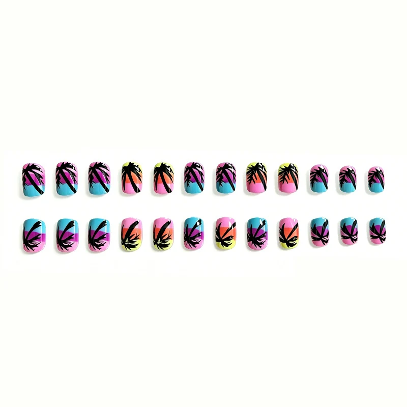 Tropical Sunset Nail Art Enhancements Stornfield