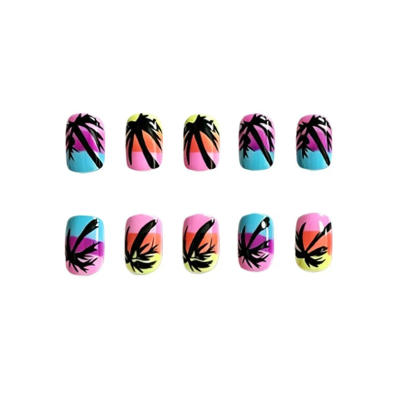 Tropical Sunset Nail Art Enhancements Stornfield