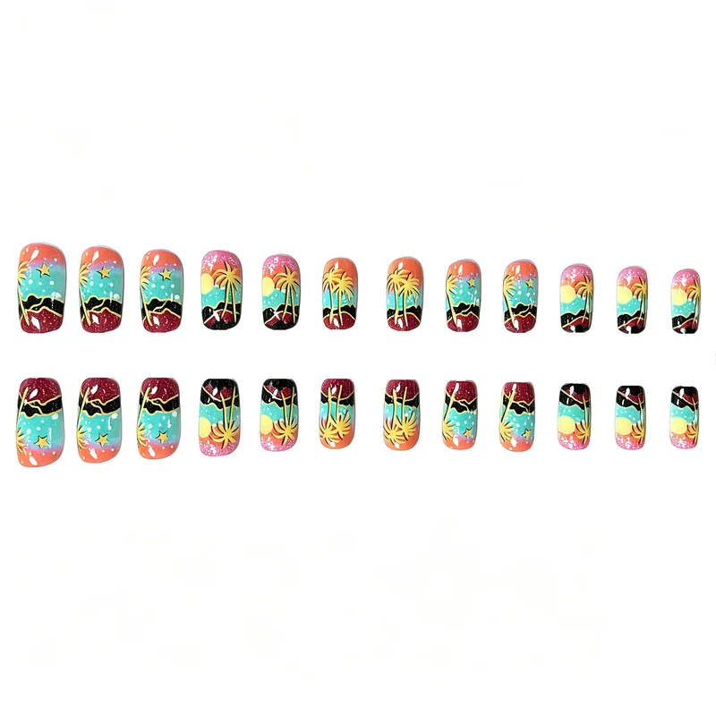 Tropical Sunset Nail Art Stornfield