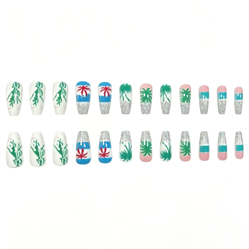 Tropical Paradise Acrylic Nail Art Stornfield