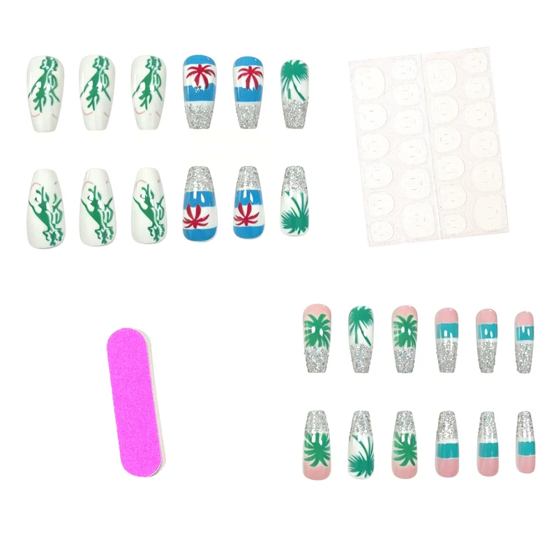 Tropical Paradise Acrylic Nail Art Stornfield