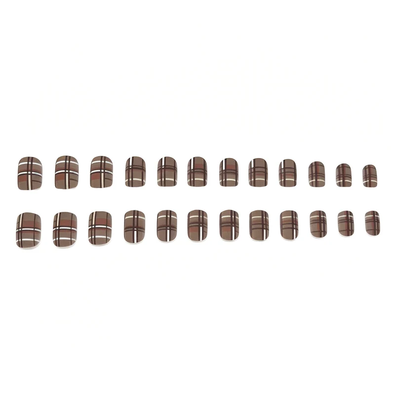Trendy Plaid Pattern Nail Art Set Stornfield