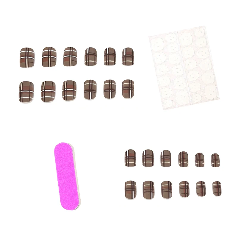 Trendy Plaid Pattern Nail Art Set Stornfield