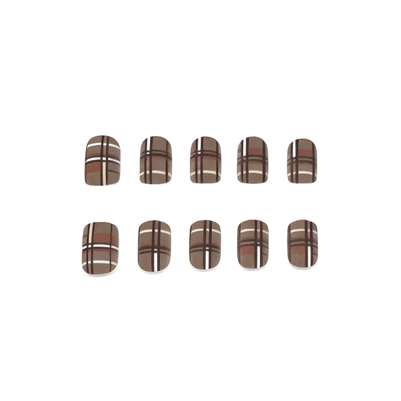 Trendy Plaid Pattern Nail Art Set Stornfield