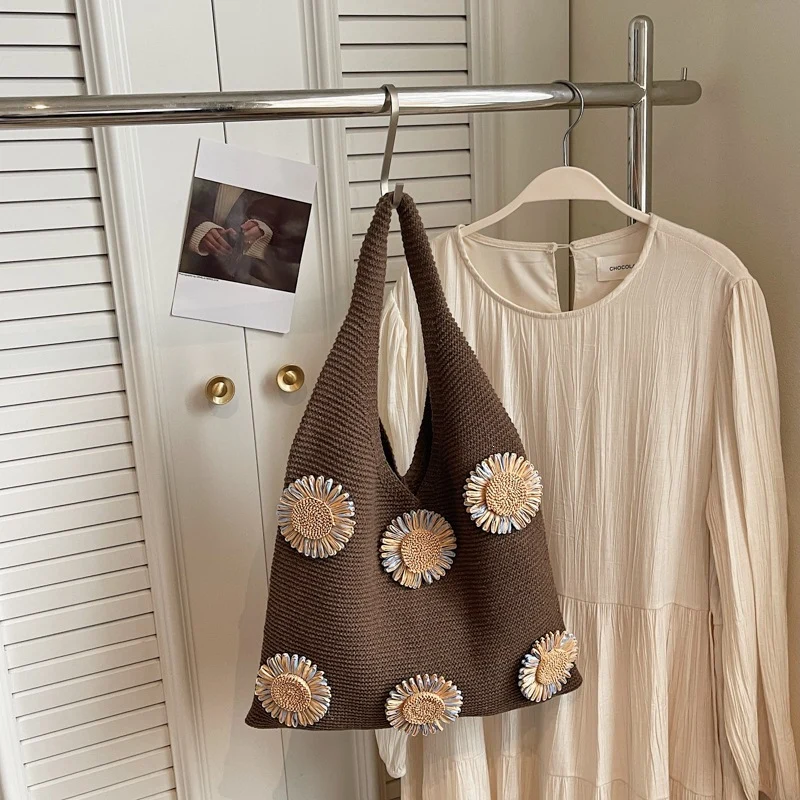 Floral Embellished Tote Bag