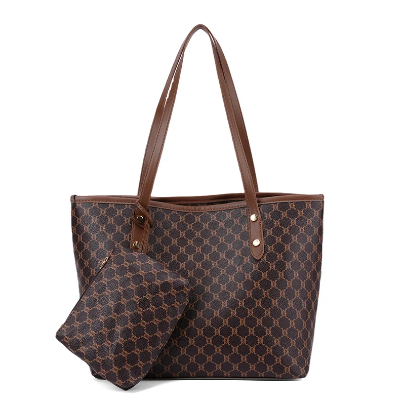 Elegant Designer Tote Bag with Matching Pouch