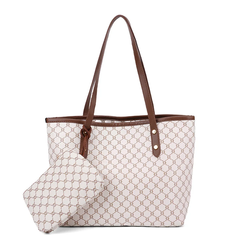Elegant Designer Tote Bag with Matching Pouch