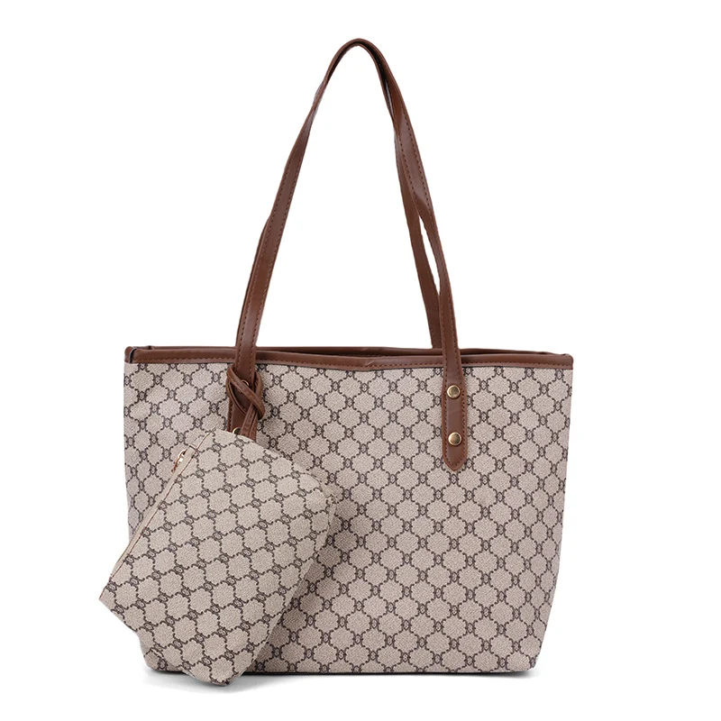 Elegant Designer Tote Bag with Matching Pouch