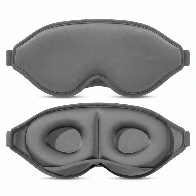 Contoured Three-Dimensional Memory-Foam Sleep Mask with Deep Eye Cups Stornfield