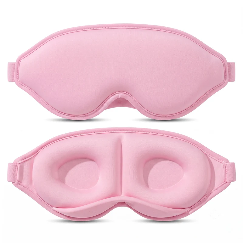 Contoured Three-Dimensional Memory-Foam Sleep Mask with Deep Eye Cups Stornfield