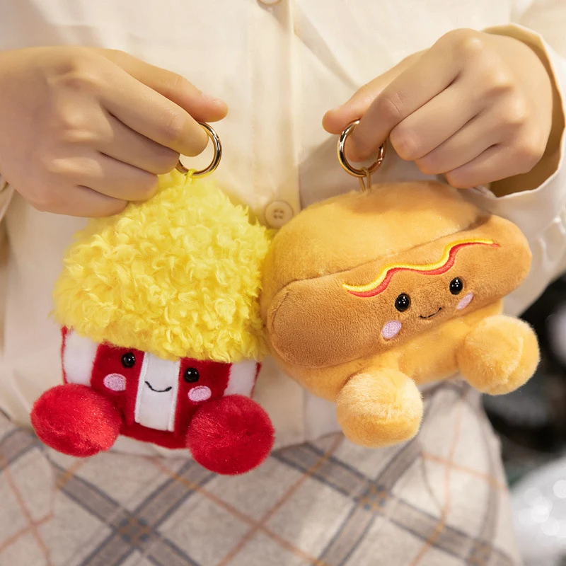 Plush Star-Shaped Keychain Charm with Embroidered Smile and Metal Ring Stornfield