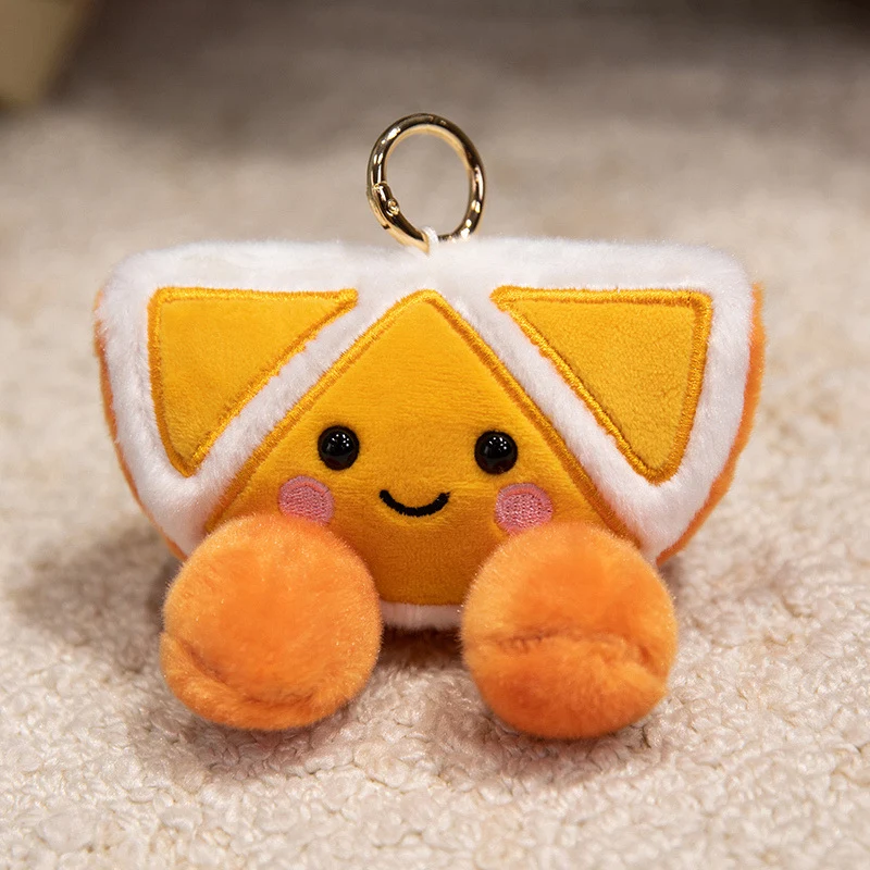 Plush Star-Shaped Keychain Charm with Embroidered Smile and Metal Ring Stornfield