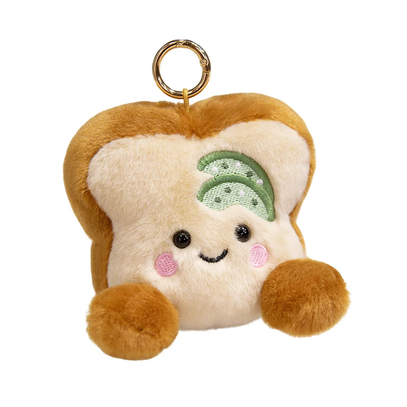 Plush Star-Shaped Keychain Charm with Embroidered Smile and Metal Ring Stornfield