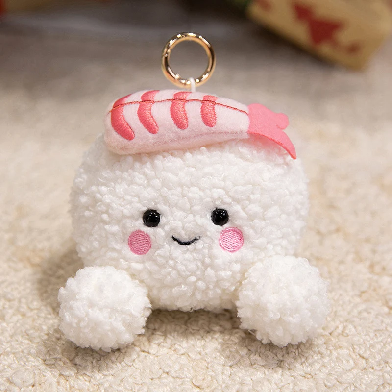 Plush Star-Shaped Keychain Charm with Embroidered Smile and Metal Ring Stornfield