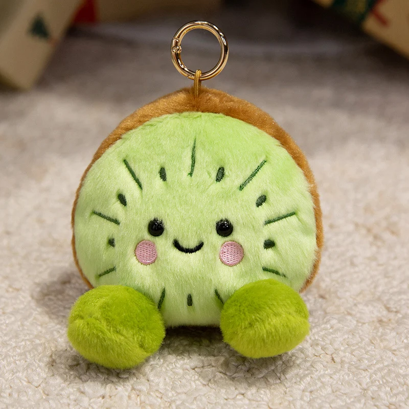 Plush Star-Shaped Keychain Charm with Embroidered Smile and Metal Ring Stornfield