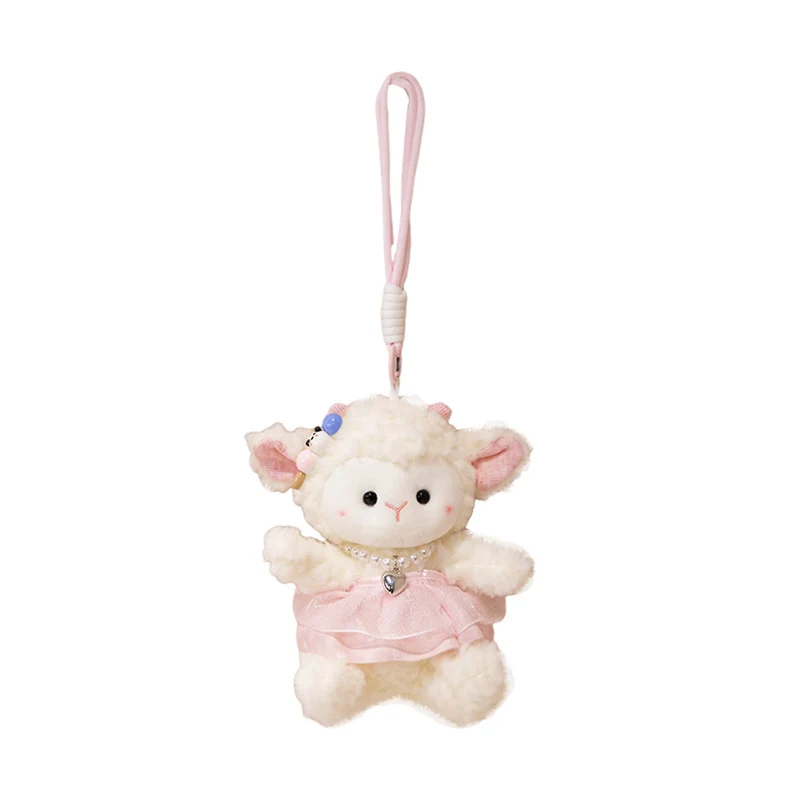 Plush Ram Doll Bag Charm Hanging Keychain with Dress and Loop Strap Stornfield