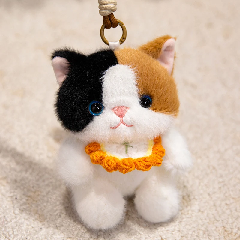 Plush Penguin Decorative Bag Charm with Crochet Bib and Spring-Loop Clip Stornfield