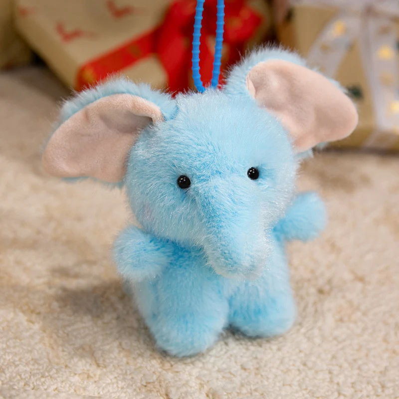 Plush Dog Bag Charm Keychain with Soft Faux-Fur Body & Loop Strap Stornfield