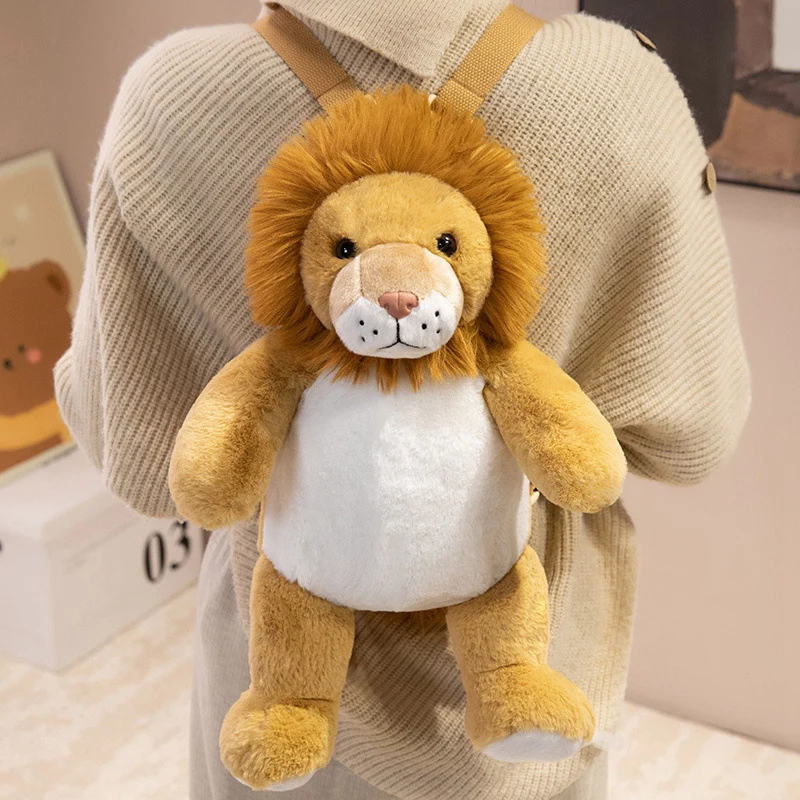 Plush Deer-Shaped Backpack with Adjustable Straps and Zippered Compartment Stornfield