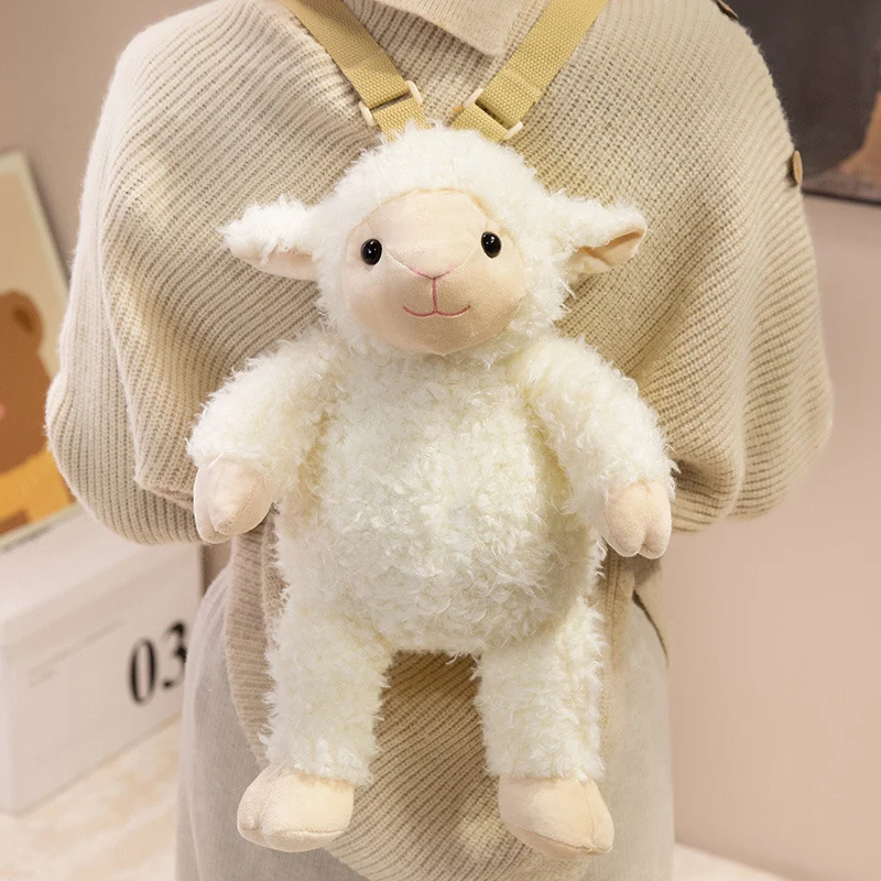 Plush Deer-Shaped Backpack with Adjustable Straps and Zippered Compartment Stornfield