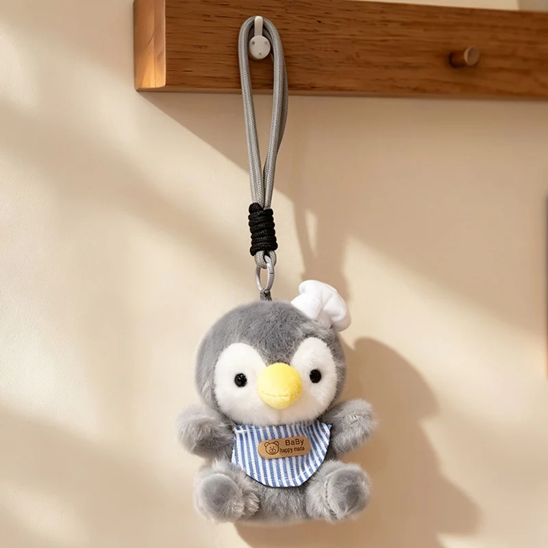 Plush Calico Cat Strawberry Mini Bag Charm Keychain with Soft Rope Loop & Metal Clip Stornfield