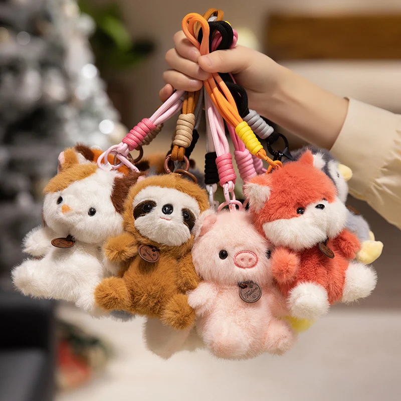 Plush Bunny Bag Charm Keychain with Long Floppy Ears and Clip Stornfield