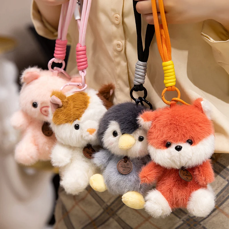 Plush Bunny Bag Charm Keychain with Long Floppy Ears and Clip Stornfield