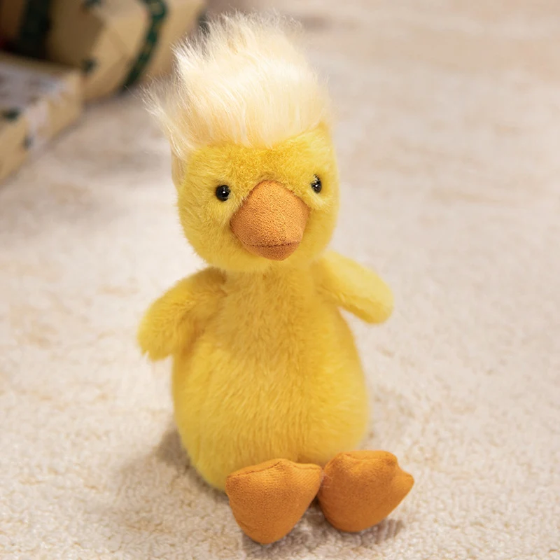 Standing Plush Chick Cuddler with Tufted Mohawk, Ultra-Soft Faux-Fur & Bean-Fill Feet Stornfield
