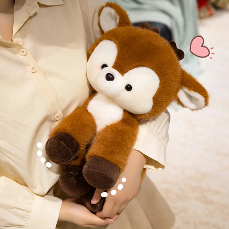 Soft Plush Sitting Deer Stuffed Animal with Ultra-Soft Fur Stornfield