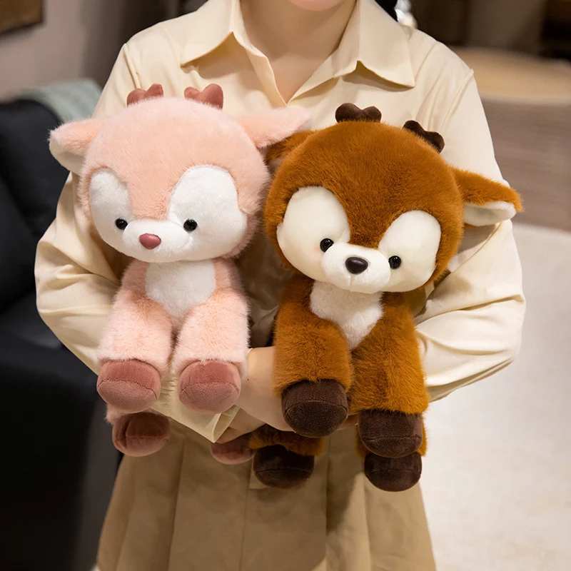 Soft Plush Sitting Deer Stuffed Animal with Ultra-Soft Fur Stornfield