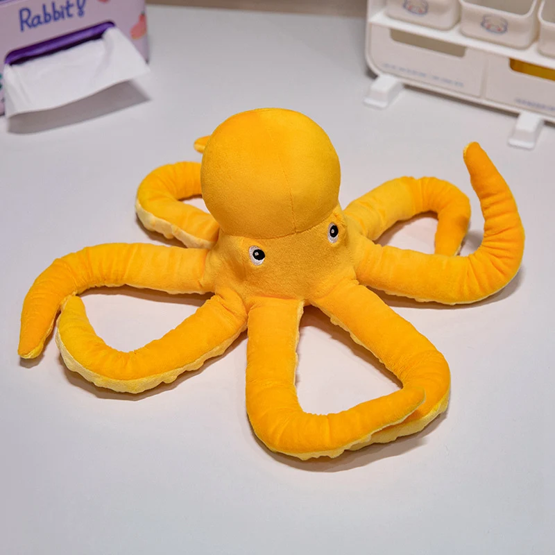 Soft-Octopus Floor Cuddle Pillow with Curled Tentacles and Weighted Huggable Core Stornfield