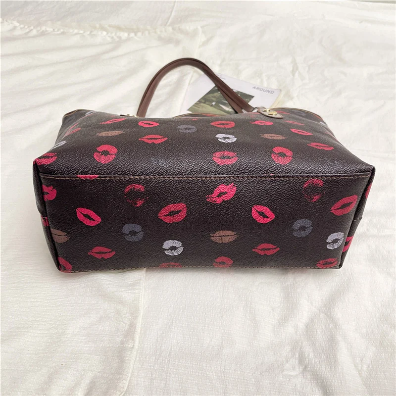 Lip Print Mode Tragetasche