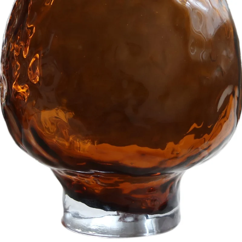 Handblown Organic Mushroom-Shaped Pedestal Vase with Thick Base Stornfield