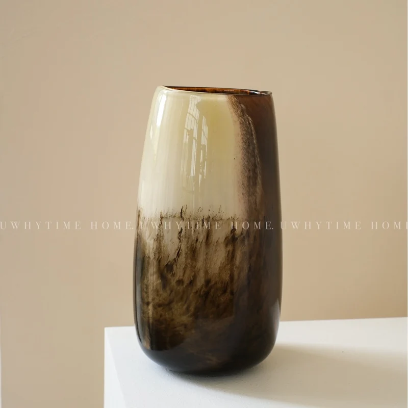 Contemporary Tall Handblown Gradient Glass Display Vase Stornfield