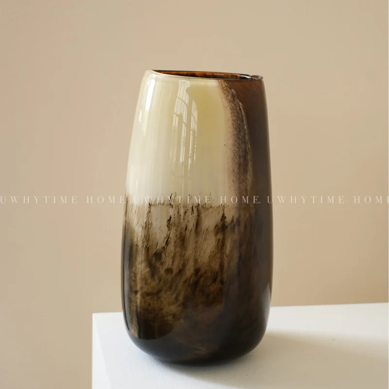 Contemporary Tall Handblown Gradient Glass Display Vase Stornfield