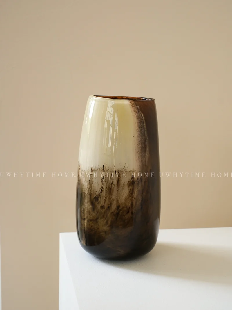 Contemporary Tall Handblown Gradient Glass Display Vase Stornfield