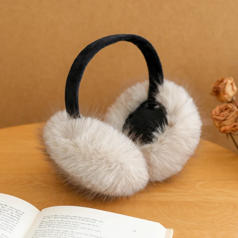 Plush Faux Fur Earmuffs with Velvet Headband Stornfield