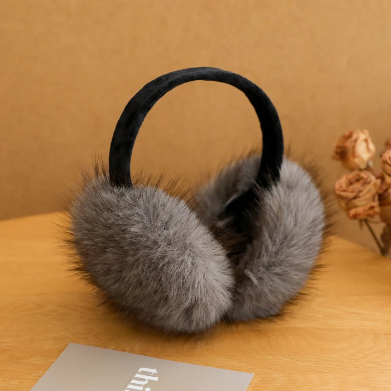 Plush Faux Fur Earmuffs with Velvet Headband Stornfield