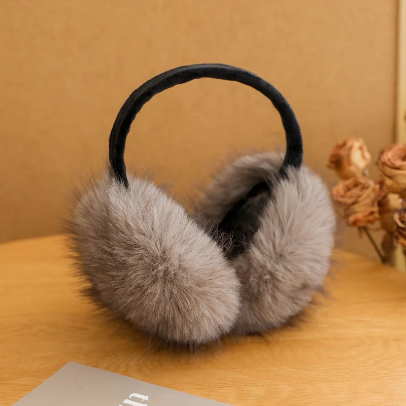 Plush Faux Fur Earmuffs with Velvet Headband Stornfield