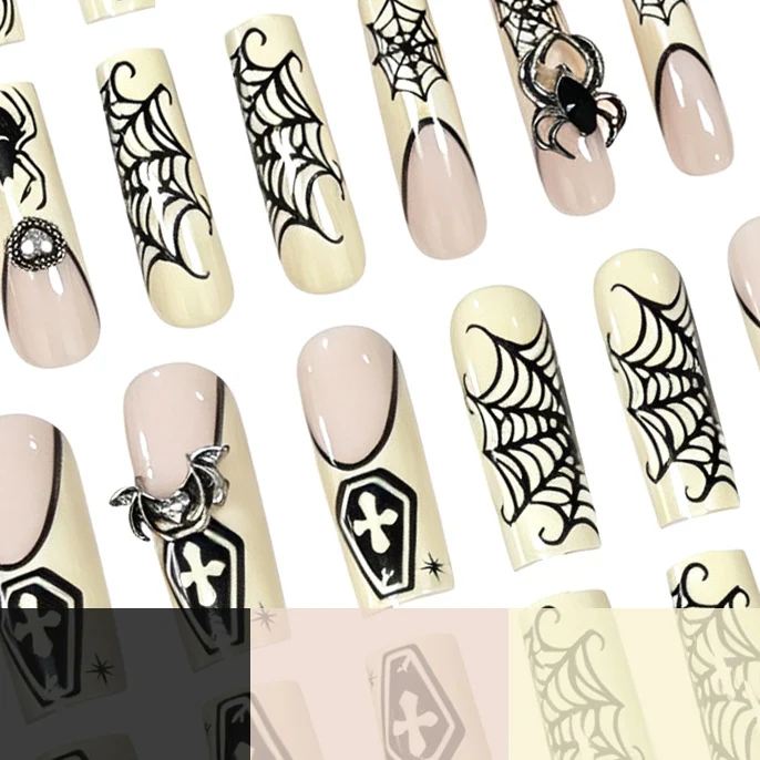 Gothic Halloween-Inspired Nail Art Enhancements Stornfield
