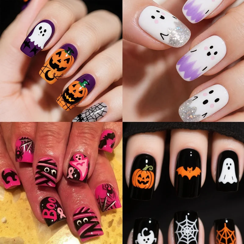 Gothic Floral Nail Art Design Stornfield