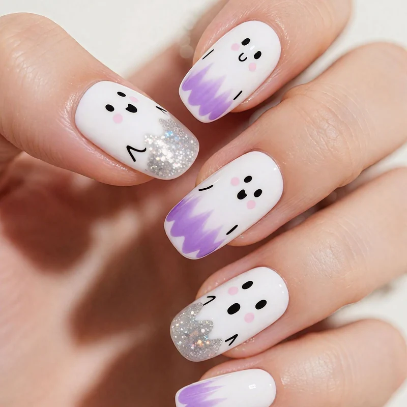 Gothic Floral Nail Art Design Stornfield