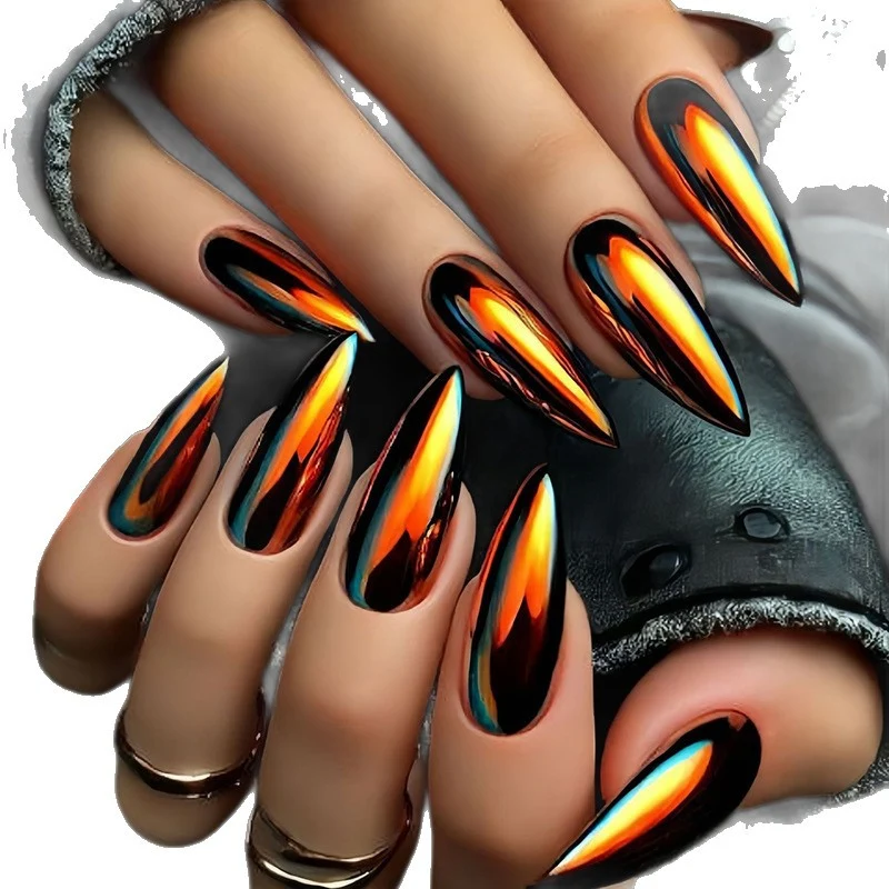 Glossy Stiletto Nail Art Stornfield