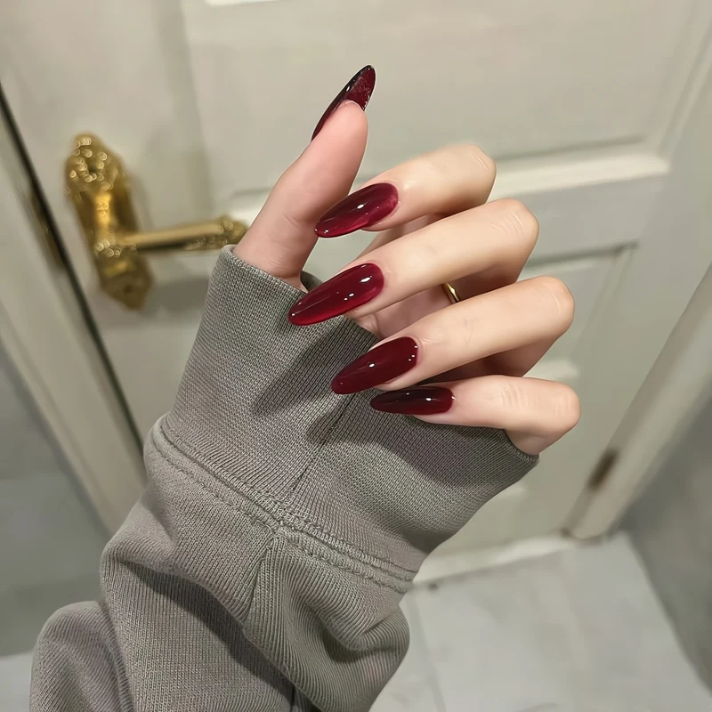 Glossy Stiletto Acrylic Nail Enhancements Stornfield
